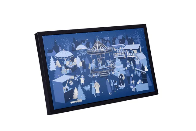 pawi-weihnachten-adventskalender-blau-weihnachtsmarkt-karton-bef-llbar image 1