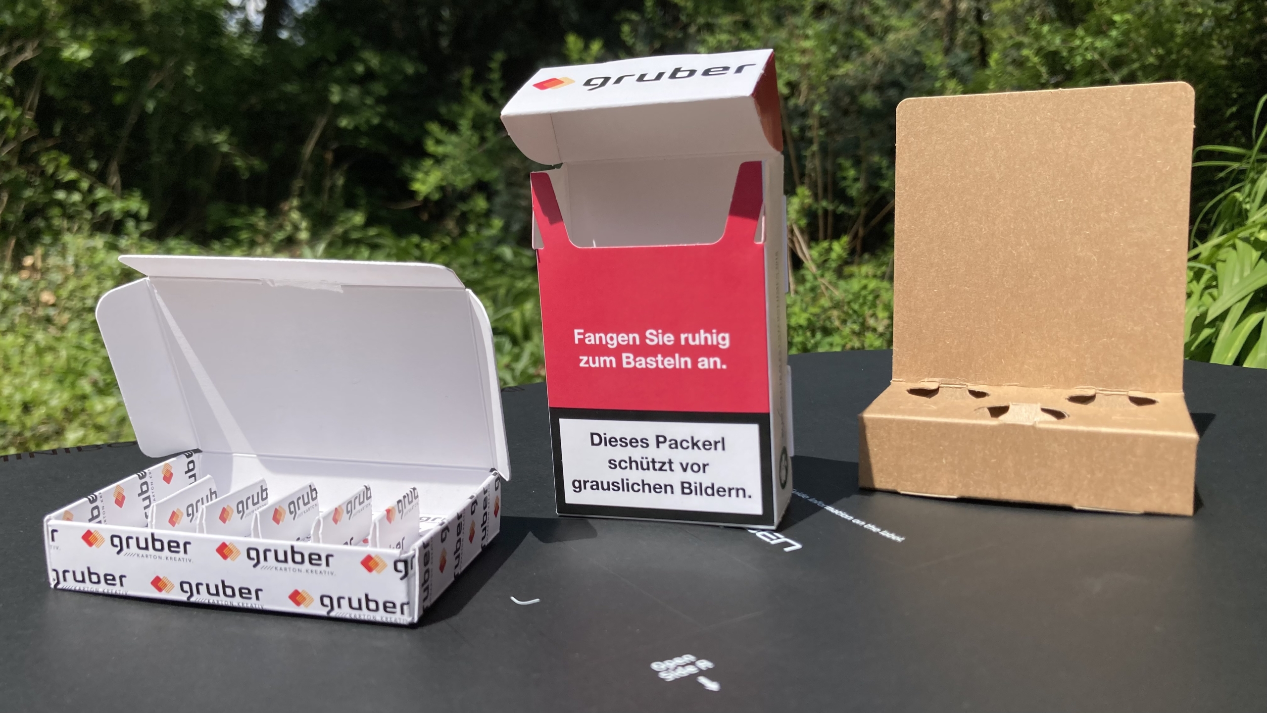gruber-werbung-tschickpackerl-werbebox-pappschachtel-klein image 1