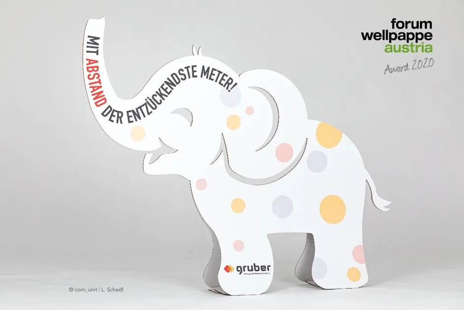 gruber-werbung-babyelefant-2020-21-kartonaufsteller-bedruckt image 1