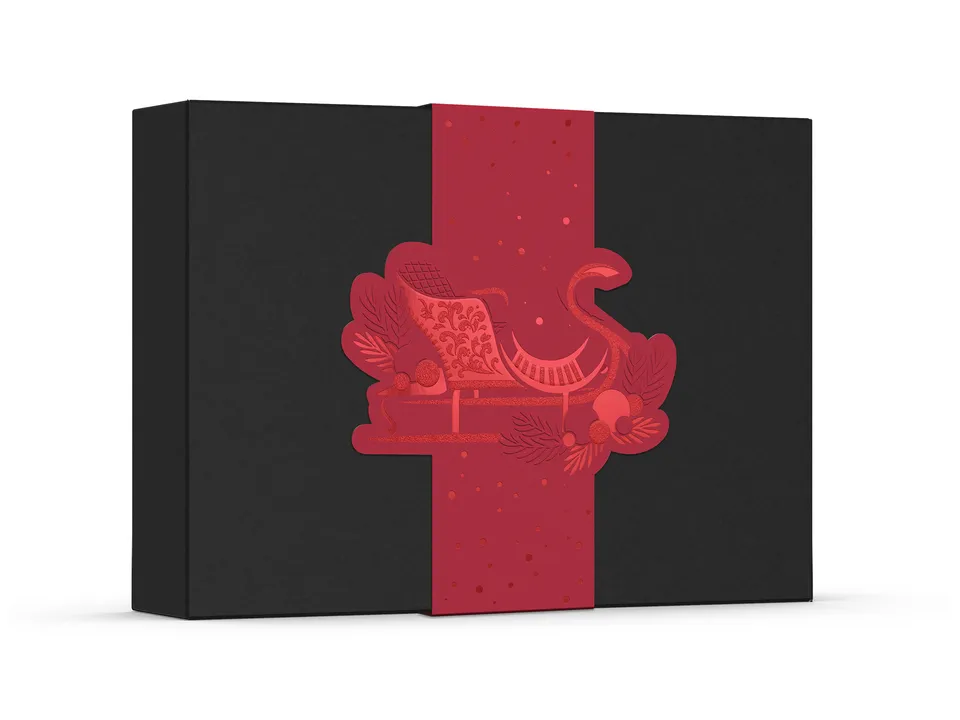 pawi-weihnachten-banderole-rot-schlitten-tortenband-16-20-28er image 1