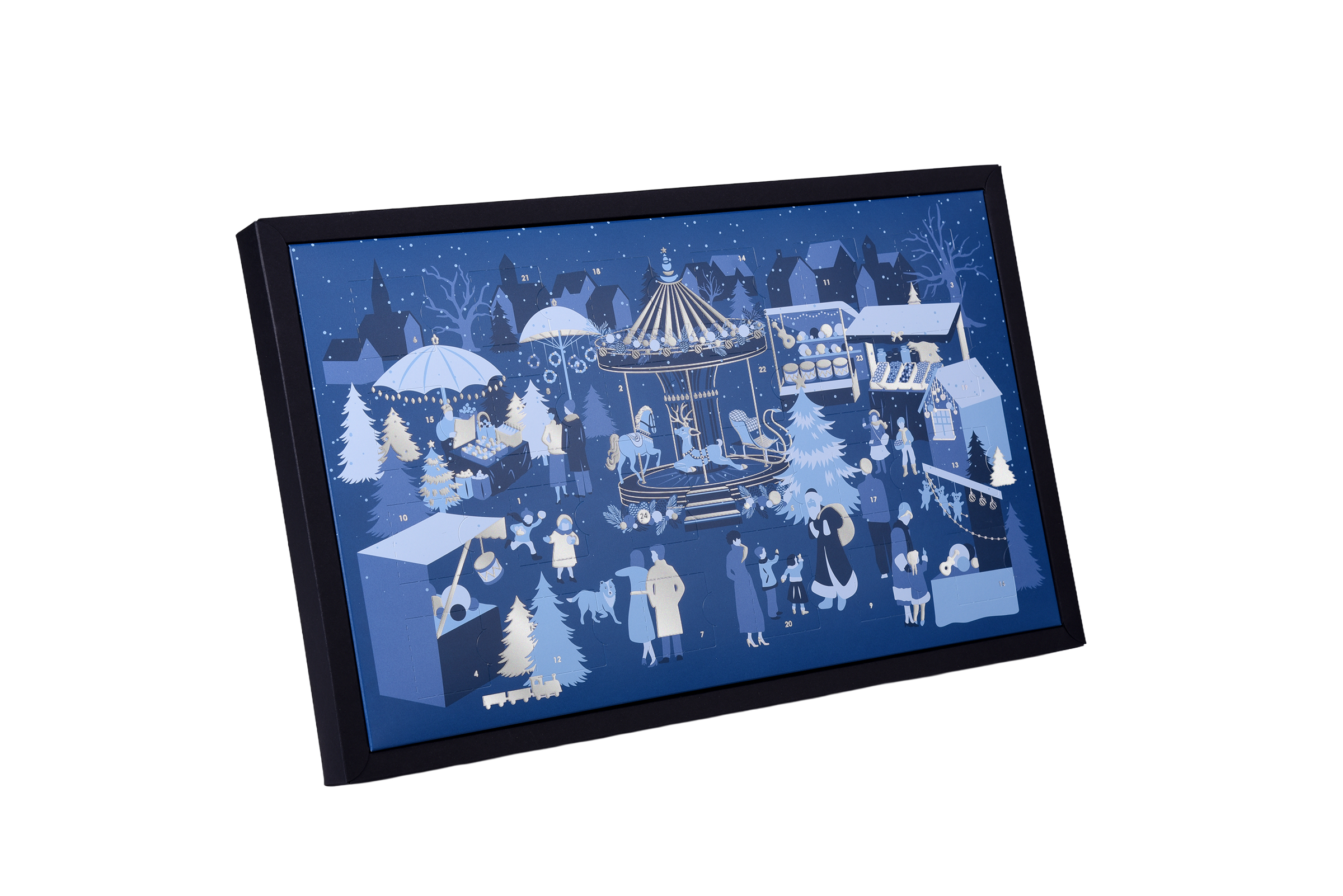 pawi-weihnachten-adventskalender-blau-weihnachtsmarkt-karton-bef-llbar image 1